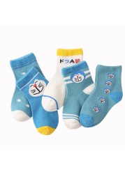 Cotton Kids Socks Spring Autumn Cute Cartoon Newborn Casual Sports Toddler Baby Boys Socks Letters Print Girls Socks 0 to 12 Years