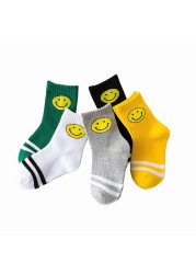 Cotton Kids Socks Spring Autumn Cute Cartoon Newborn Casual Sports Toddler Baby Boys Socks Letters Print Girls Socks 0 to 12 Years