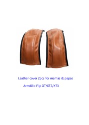 Leather Covers For Amaz and Papas Armadillo Flip XT/XT2/XT3 Stroller Trolley Cart Handle Sleeve Armrest Protective Cover Accessories