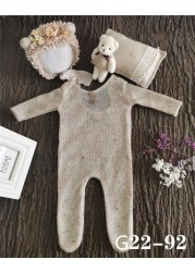 Newborn Photography Accessories, 0-1 Month, Boy and Girl Hat, Bodysuit, Photo Studio Outfits