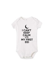 I Can't Keep Calm It's My First Christmas Kids Short Sleeve Bodysuit Caasual Letter Print 1st Birthday Girls Rompers Fast Shipping