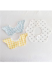 3pcs/lot Baby Bibs Bandana Burp Cloth Cotton Saliva Towel Soft Waterproof Boys Girl Baby Shower Gift Feeding Apron bebes