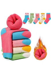 5pairs/lot Thick Terry Cotton Baby Kids Socks Winter Soft Warm Socks for Children Boys Girls Thermal Floor Socks Miaoyoutong