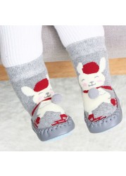 baby indoor sock shoes newborn baby socks winter thick terry cotton baby girl sock with rubber soles infant animal funny sock