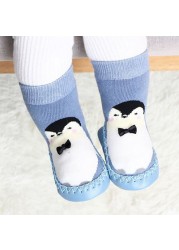 baby indoor sock shoes newborn baby socks winter thick terry cotton baby girl sock with rubber soles infant animal funny sock