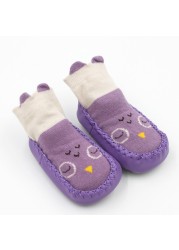 baby indoor sock shoes newborn baby socks winter thick terry cotton baby girl sock with rubber soles infant animal funny sock