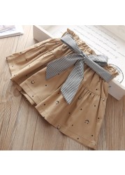 Summer Baby Girls Shorts Shorts Bow Neck Skirts Cotton Shorts Kids Fashion Girls Clothes