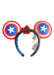 New Disney Mickey Mouse Ears Headband Space Lunar Mountain New Year Minnie Bow Pink Sequins Cartoon Anime Headdress Headband Gif