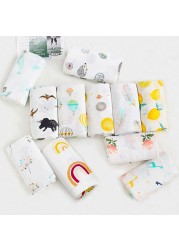 120x120cm Muslin Blanket Cotton Baby Swaddle Bamboo Soft Newborn Blanket Bath Towel Gauze Infant Wrap Sleeping Bag Stroller Cover