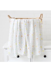 120x120cm Muslin Blanket Cotton Baby Swaddle Bamboo Soft Newborn Blanket Bath Towel Gauze Infant Wrap Sleeping Bag Stroller Cover