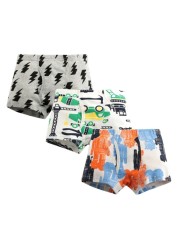 3pcs/set Cartoon Dinosaur Cotton Boys Boxer Underpants Children Panties Warm Cartoon Underwear Kids Panty Shorts 3-10 Years