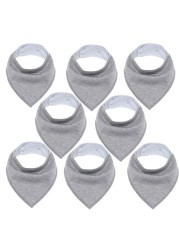 8pcs Baby Bibs Baby Saliva Bobble Bibs Unisex Bibs Set for Drooling and Teething 100% Organic Cotton Newborn Absorbent Soft Bibs