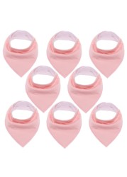 8pcs Baby Bibs Baby Saliva Bobble Bibs Unisex Bibs Set for Drooling and Teething 100% Organic Cotton Newborn Absorbent Soft Bibs