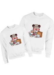 Simple Mickey Family Style Sweatshirt Cool Modern Harajuku Sweatshirt Harajuku Mom and Daughter Pullover Lovely Clothes Hoodie