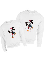 Simple Mickey Family Style Sweatshirt Cool Modern Harajuku Sweatshirt Harajuku Mom and Daughter Pullover Lovely Clothes Hoodie