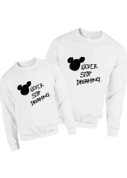 Simple Mickey Family Style Sweatshirt Cool Modern Harajuku Sweatshirt Harajuku Mom and Daughter Pullover Lovely Clothes Hoodie