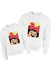 Simple Mickey Family Style Sweatshirt Cool Modern Harajuku Sweatshirt Harajuku Mom and Daughter Pullover Lovely Clothes Hoodie