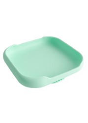 Baby Feeding Silicone Dinner Plate Square Tray With Suction Cup Food Grade Silicone Kids Tableware Waterproof Baby Plate