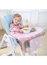 1pc Newborn Bib Table Cover Baby Dining Chair Gown Waterproof Saliva Burp Towel Apron Food Feeding Accessories