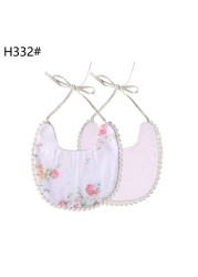 Baby Bib Infant Burp Cloths Toddler Bib Cotton Toddler Floral Dinner Towel Feeding Double Deck Cute Girl Bibs