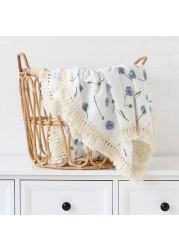 Cotton Muslin Swaddle Blankets for Newborns Tassel Receiving Blanket Newborn Baby Swaddle Wrap Infant Sleeping Bed Quilt Cover