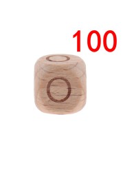 100pcs Baby Teething Beads 12mm Letter Beech Beads Pacifier Chain Letters Wooden Pacifier Toys Personalized Newborn Gifts