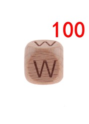 100pcs Baby Teething Beads 12mm Letter Beech Beads Pacifier Chain Letters Wooden Pacifier Toys Personalized Newborn Gifts