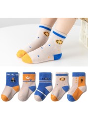 10pcs/lot Baby Boys Winter Socks Cartoon Animail Kids Spring Autumn Cotton Breathable Keep Warm Socks for Children Miaoyoutong