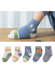 10pcs/lot Baby Boys Winter Socks Cartoon Animail Kids Spring Autumn Cotton Breathable Keep Warm Socks for Children Miaoyoutong