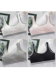 4pcs/lot Girl Sports Bras Teenagers Training Bra Clothes 9-18 Years Adulescent Kids Underwear Push Up Teenagers Bra With Chest Pad