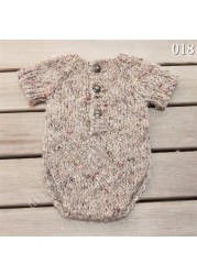 Newborn photography props, handmade knitted jumpsuit