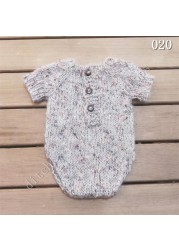 Newborn photography props, handmade knitted jumpsuit