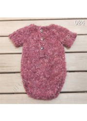 Newborn photography props, handmade knitted jumpsuit