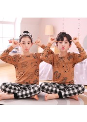 Baby Boy Girl Pajama Sets Korean Spring Pajamas For Kids Sleepwear Set Cotton Cartoon Cow Night Outfits Autumn Children Clothes