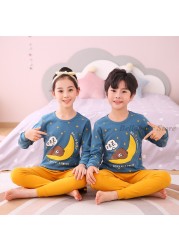 Baby Boy Girl Pajama Sets Korean Spring Pajamas For Kids Sleepwear Set Cotton Cartoon Cow Night Outfits Autumn Children Clothes