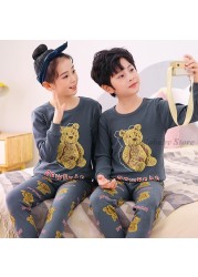 Baby Boy Girl Pajama Sets Korean Spring Pajamas For Kids Sleepwear Set Cotton Cartoon Cow Night Outfits Autumn Children Clothes