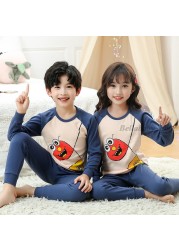 Baby Boy Girl Pajama Sets Korean Spring Pajamas For Kids Sleepwear Set Cotton Cartoon Cow Night Outfits Autumn Children Clothes