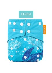 HappyFlute OS Bamboo Charcoal Waterproof Washable Pocket Diaper Christmas Baby Cloth Nappy 1 Piece Pack