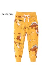 Sailroad 2-7 years 2022 New Spring Dinosaurs pants for boy kids boys pants pants casual sweatertrousers warm sports pants