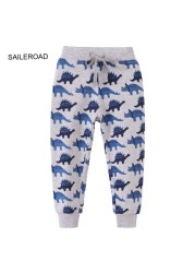 Sailroad 2-7 years 2022 New Spring Dinosaurs pants for boy kids boys pants pants casual sweatertrousers warm sports pants