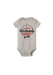 2021 Funny Happy Father's Day Mother Grandma Grandpa Baby Bodysuit Newborn Boys Girls Summer Short Sleeve Casual Wear