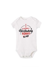 2021 Funny Happy Father's Day Mother Grandma Grandpa Baby Bodysuit Newborn Boys Girls Summer Short Sleeve Casual Wear