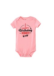 2021 Funny Happy Father's Day Mother Grandma Grandpa Baby Bodysuit Newborn Boys Girls Summer Short Sleeve Casual Wear