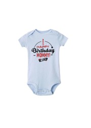 2021 Funny Happy Father's Day Mother Grandma Grandpa Baby Bodysuit Newborn Boys Girls Summer Short Sleeve Casual Wear