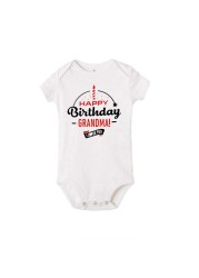 2021 Funny Happy Father's Day Mother Grandma Grandpa Baby Bodysuit Newborn Boys Girls Summer Short Sleeve Casual Wear