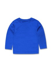 Boys Girls Full Sleeve T-Shirt Plain Cotton T-Shirt For Kids Casual Wear Kids Solid Tees Girls Tops For 2-14 Years