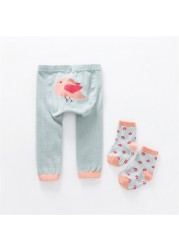 2pcs/set Cartoon Baby Boys Girls Leggings Autumn Winter Warmer Cotton PP Pants Trousers + Tights Infant Tollder Clothes Clothes