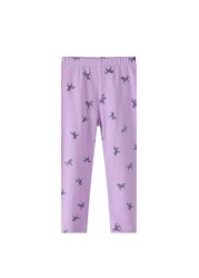 2022 Cotton Unicorn Print Children Leggings Children Leggings Breathable Elastic Trousers Spring Girls 2-8 Years Trousers