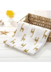 120cm*110cm 2 Layer Muslin Blanket Muslin Bamboo Baby Swaddle Blankets Newborn Baby Muslin Battaniye