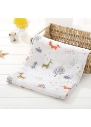 120cm*110cm 2 Layer Muslin Blanket Muslin Bamboo Baby Swaddle Blankets Newborn Baby Muslin Battaniye